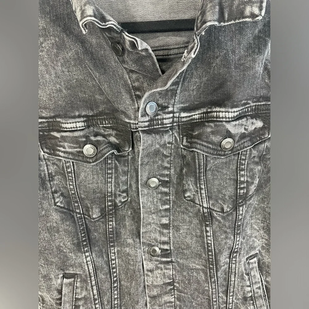 Altra Black Denim Graphic Long Sleeve Patch “Stay Out There” Jacket S Women’s - Picture 5 of 12